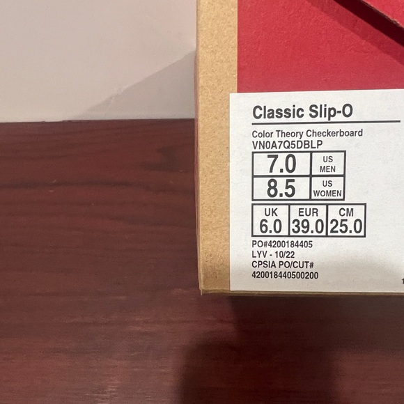 Vans, Classic Slip-On, VN0A7Q5DBLP, Peach & White - Picture 11 of 12